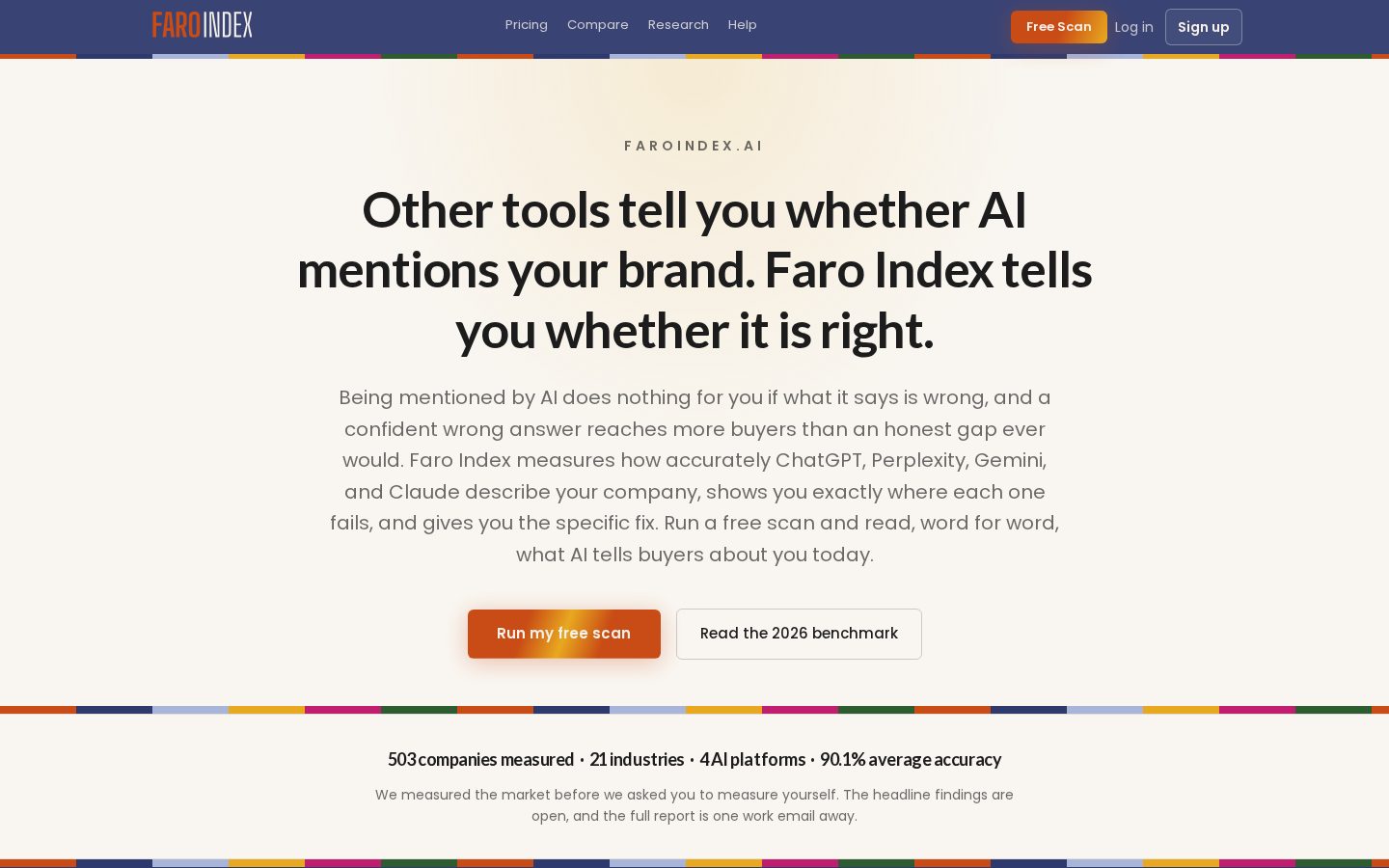 Faro Index Homepage