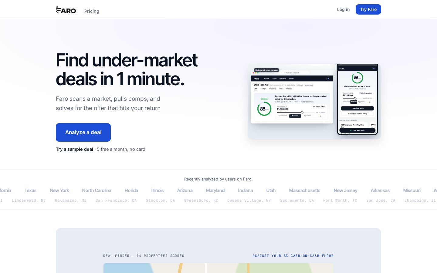 Faro Labs AI Homepage