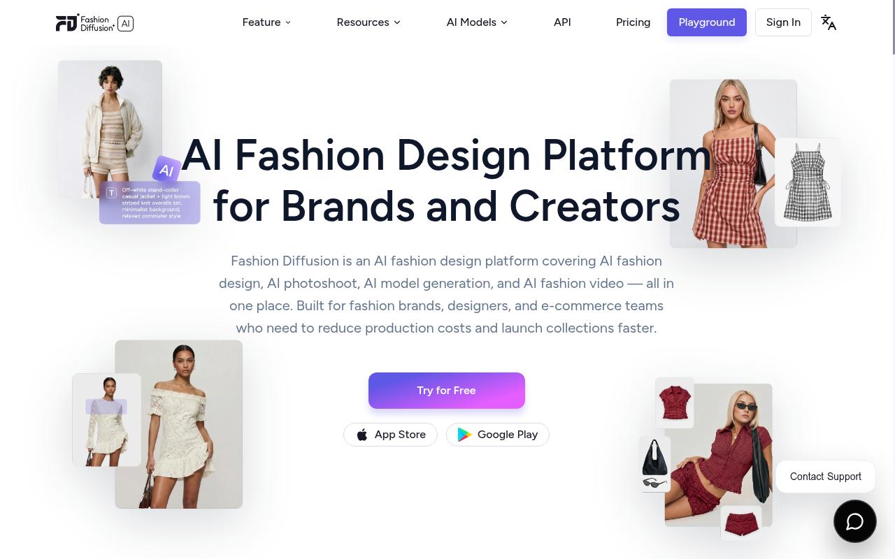 Fashion Diffusion Homepage