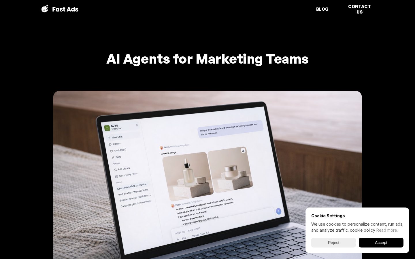 Fast Ads Homepage