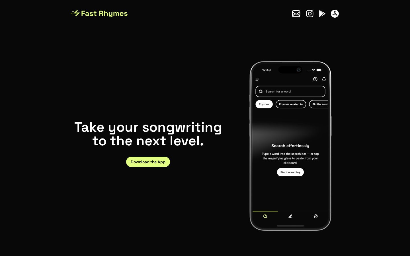 Fast Rhymes Homepage