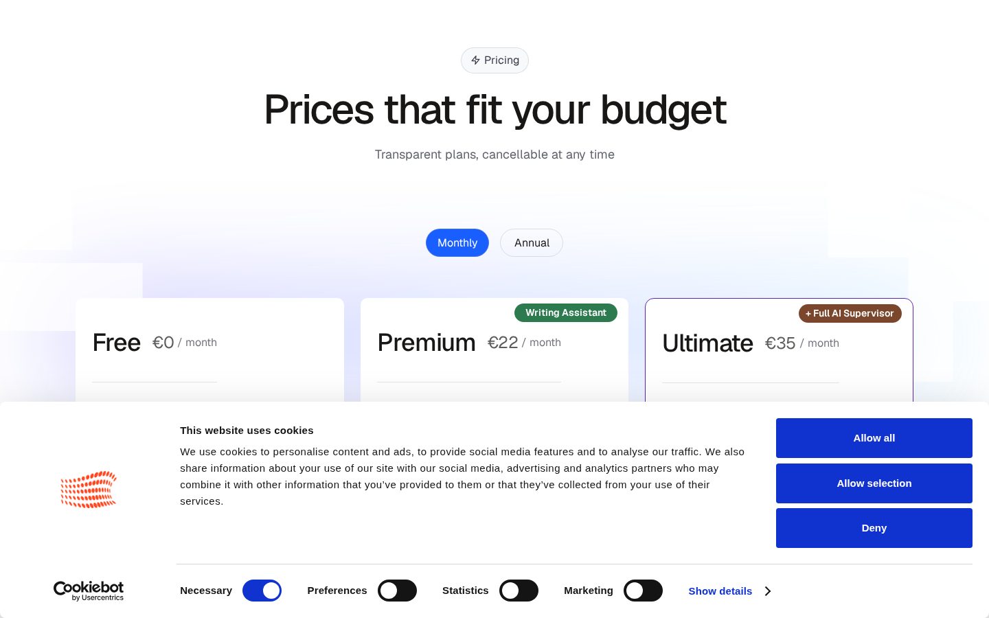 fastwrite.io Pricing