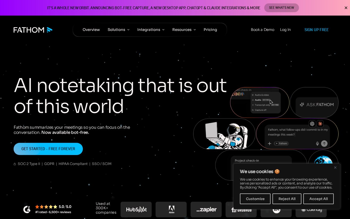 Fathom 3.0 Homepage