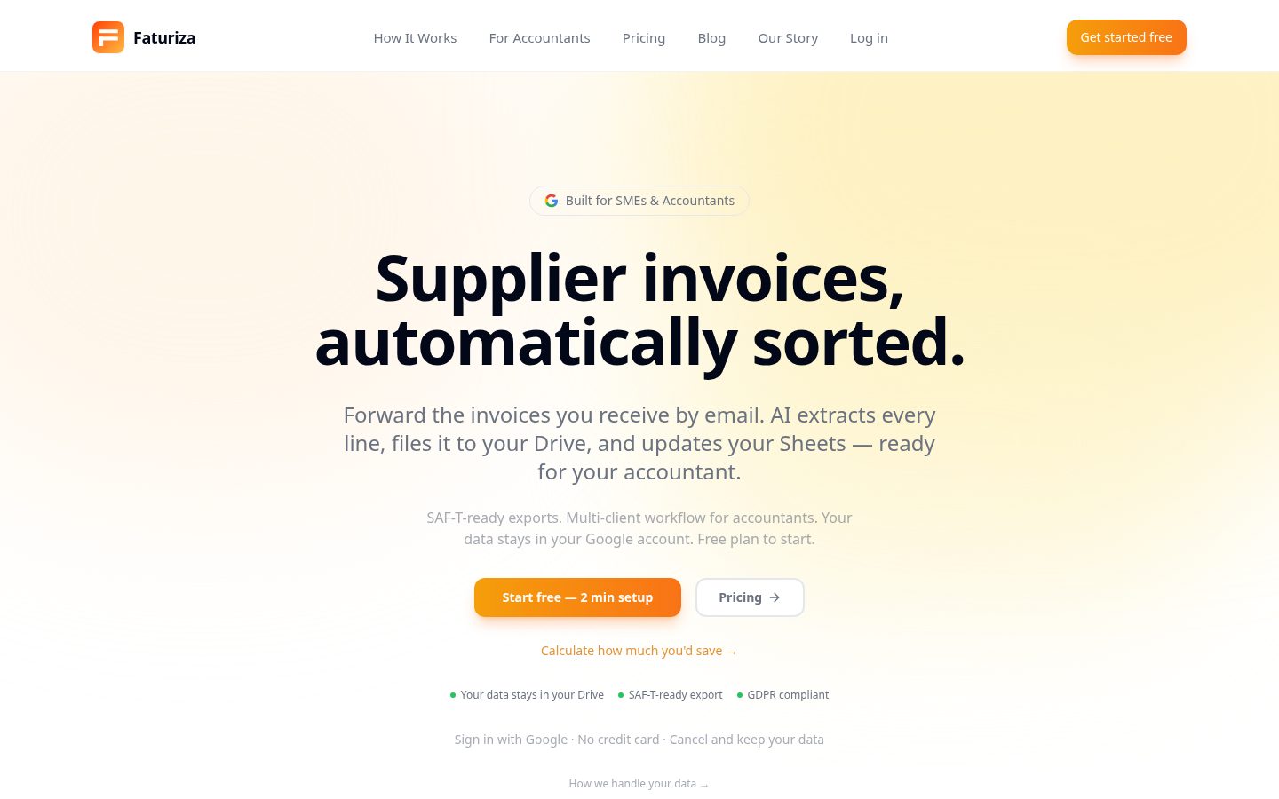 Faturiza Homepage