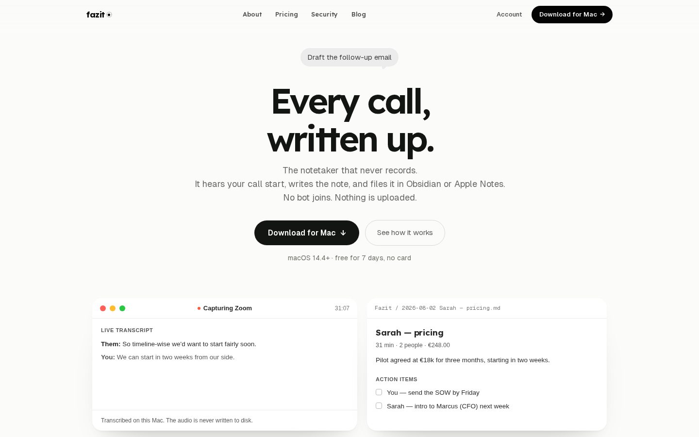 Fazit Homepage
