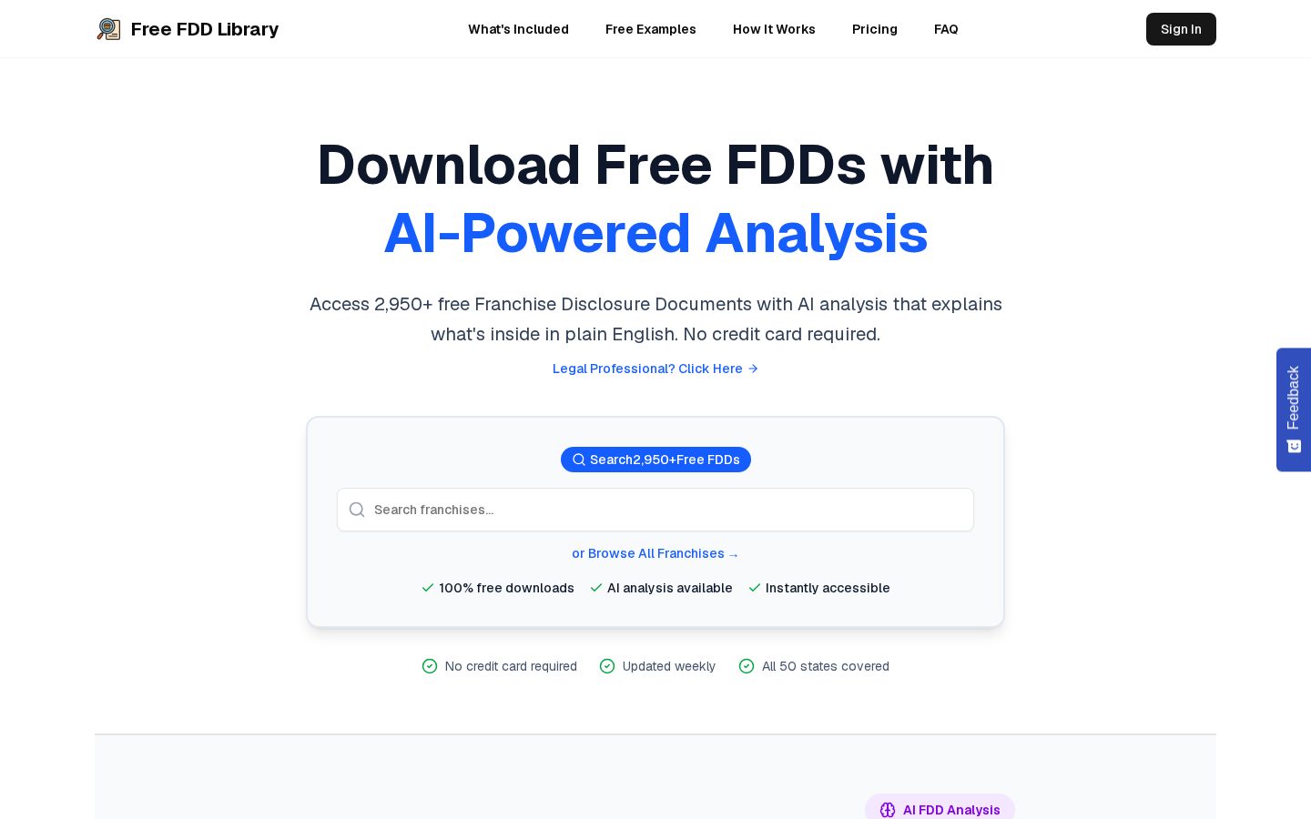 FDD Risk Analyzer Homepage