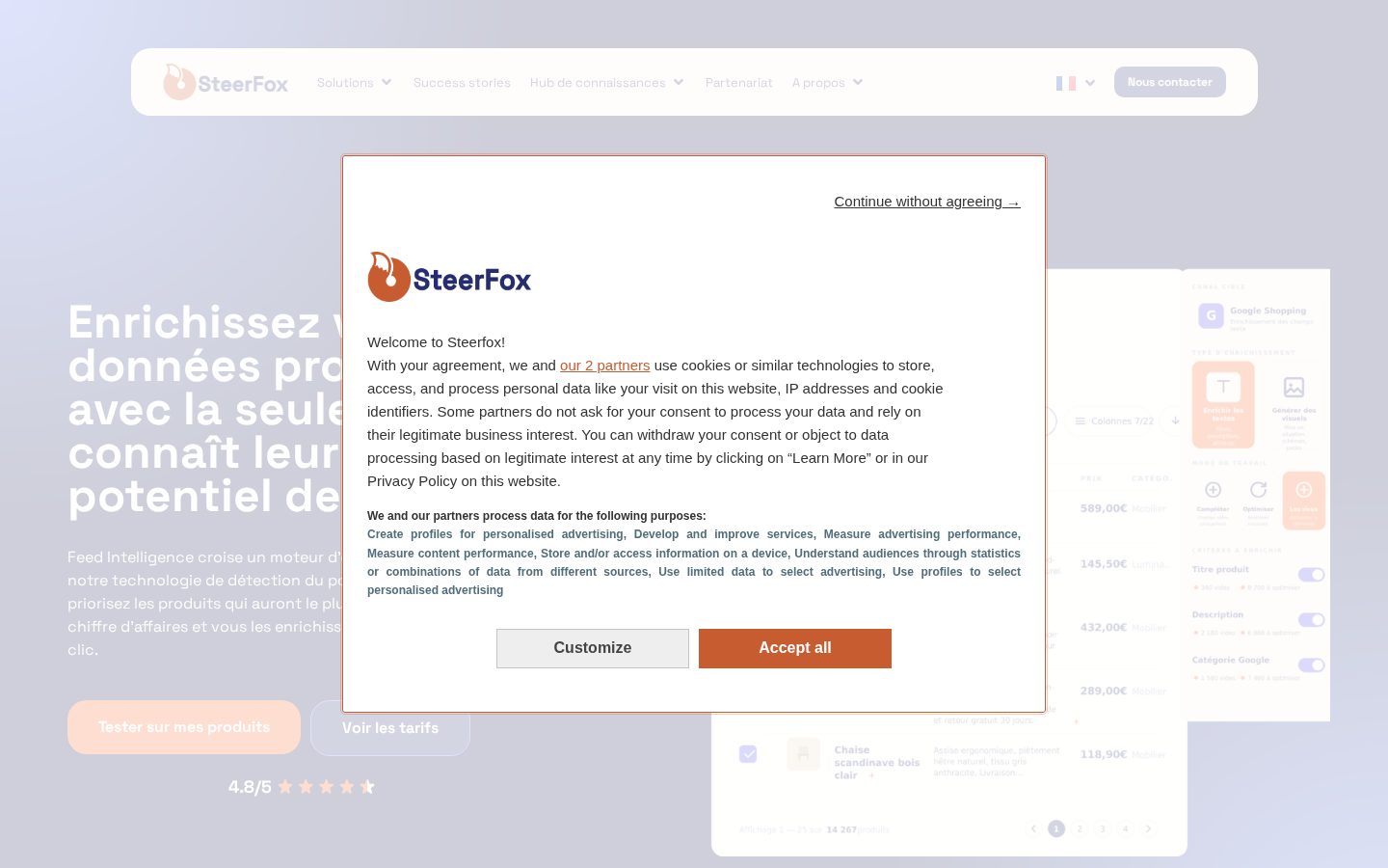 Feed Intelligence by Steerfox Homepage