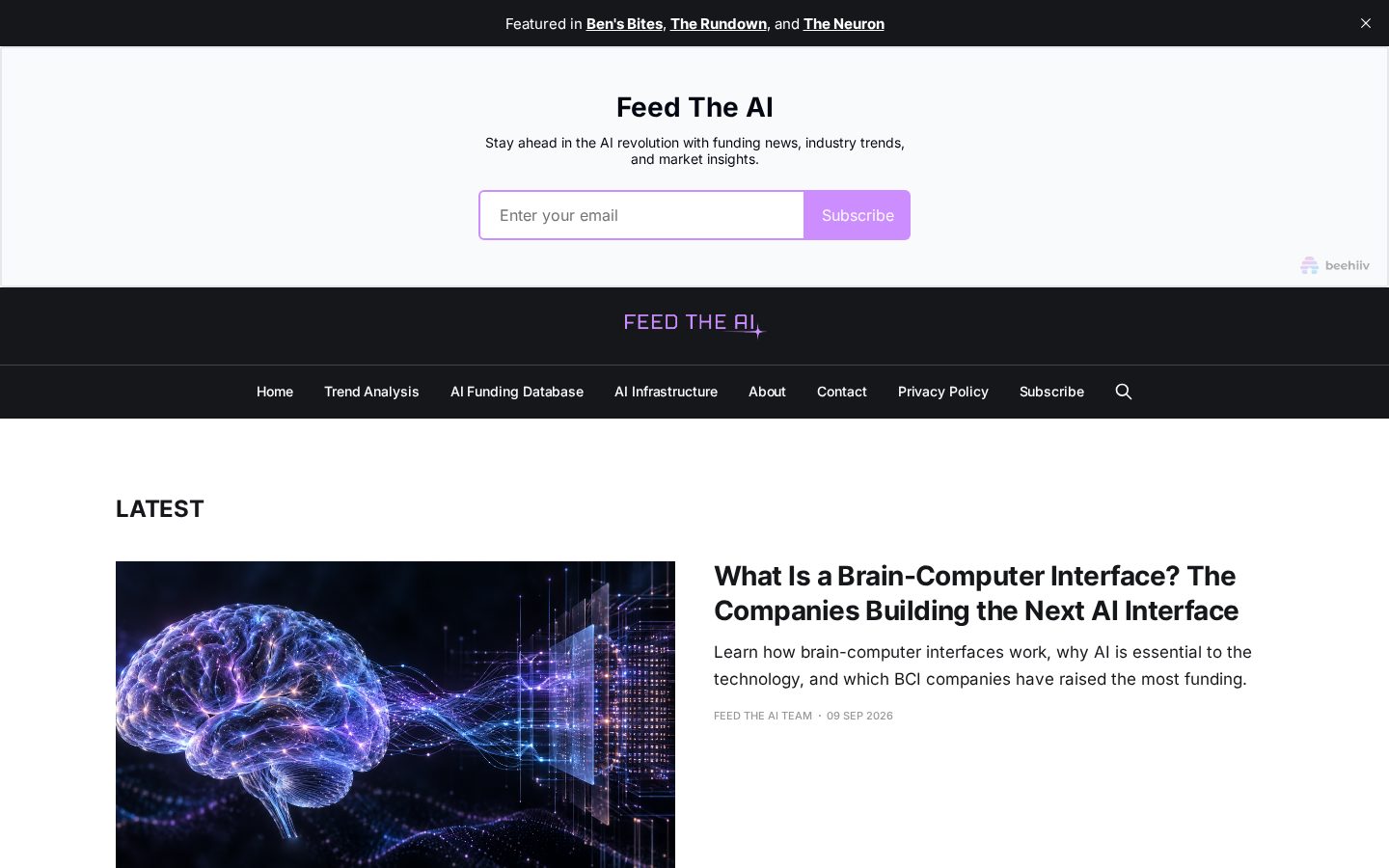 Feed The AI Homepage