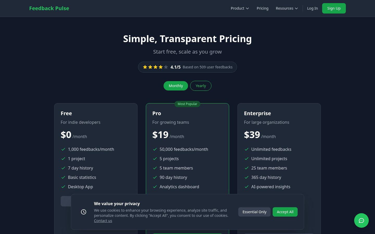 Feedback Pulse Pricing