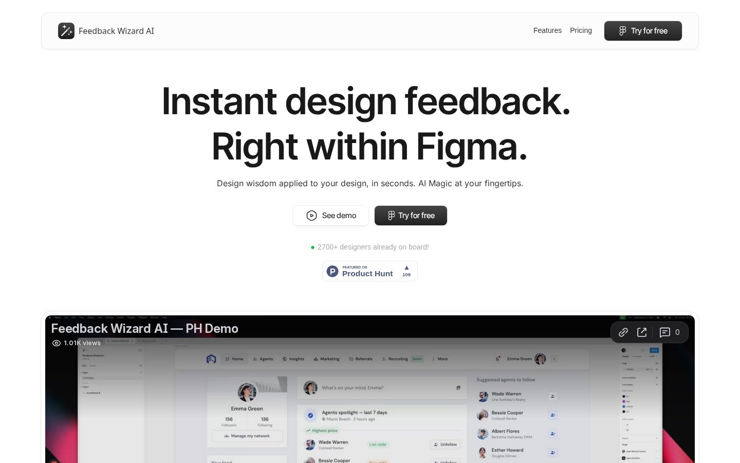 Feedback Wizard Homepage