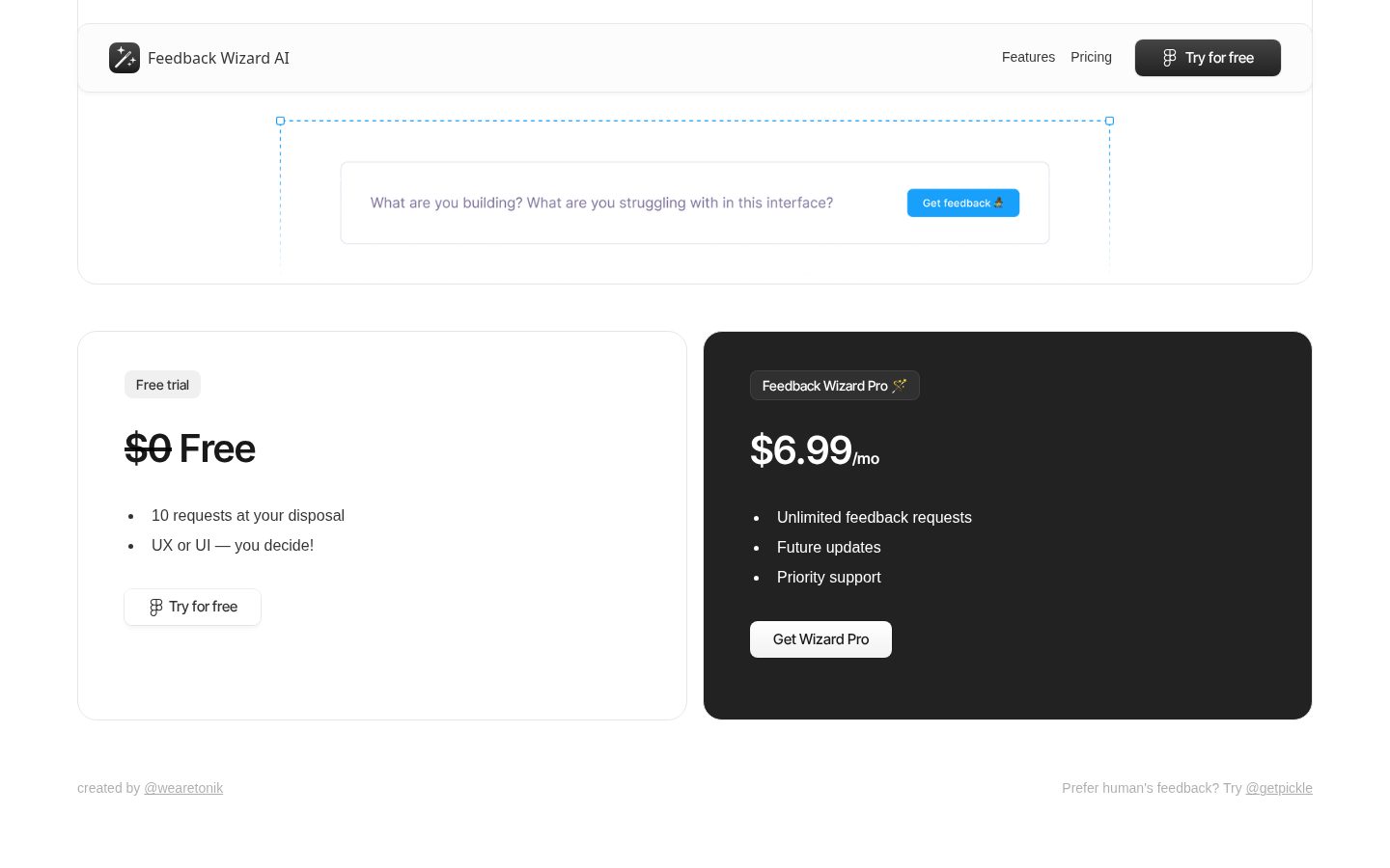 Feedback Wizard Pricing