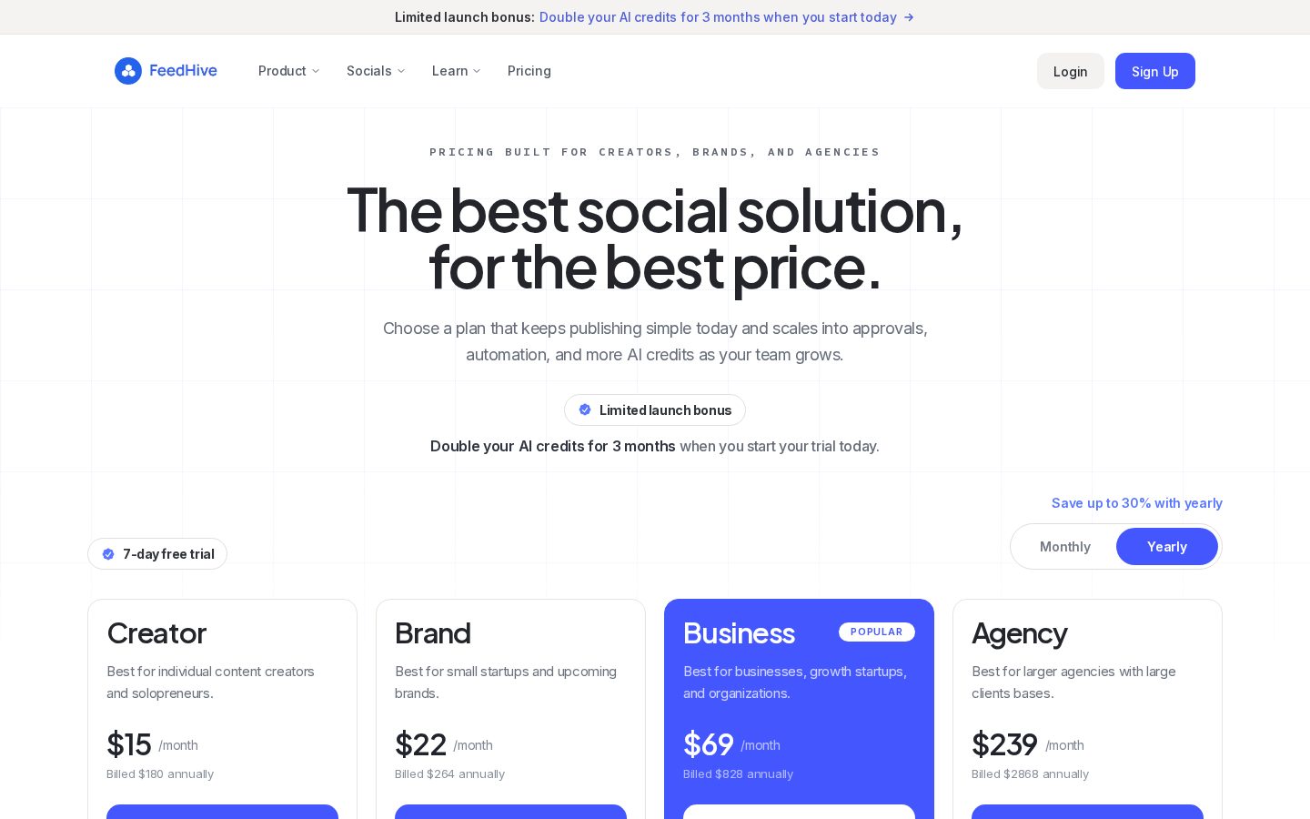 FeedHive Pricing