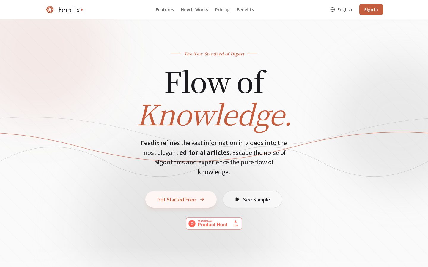 Feedix Homepage