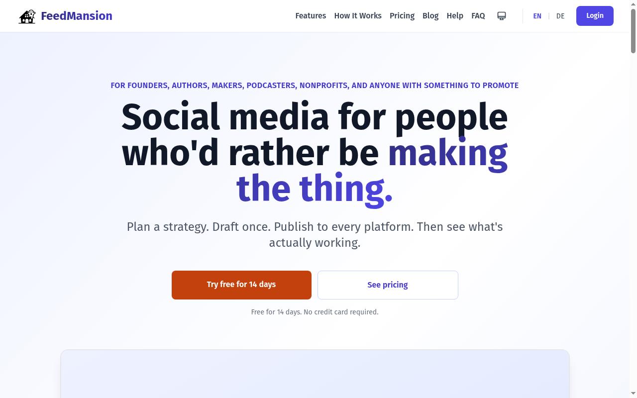 FeedMansion Homepage
