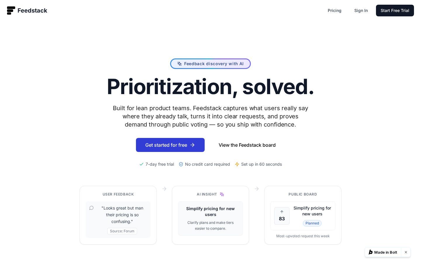 Feedstack Homepage