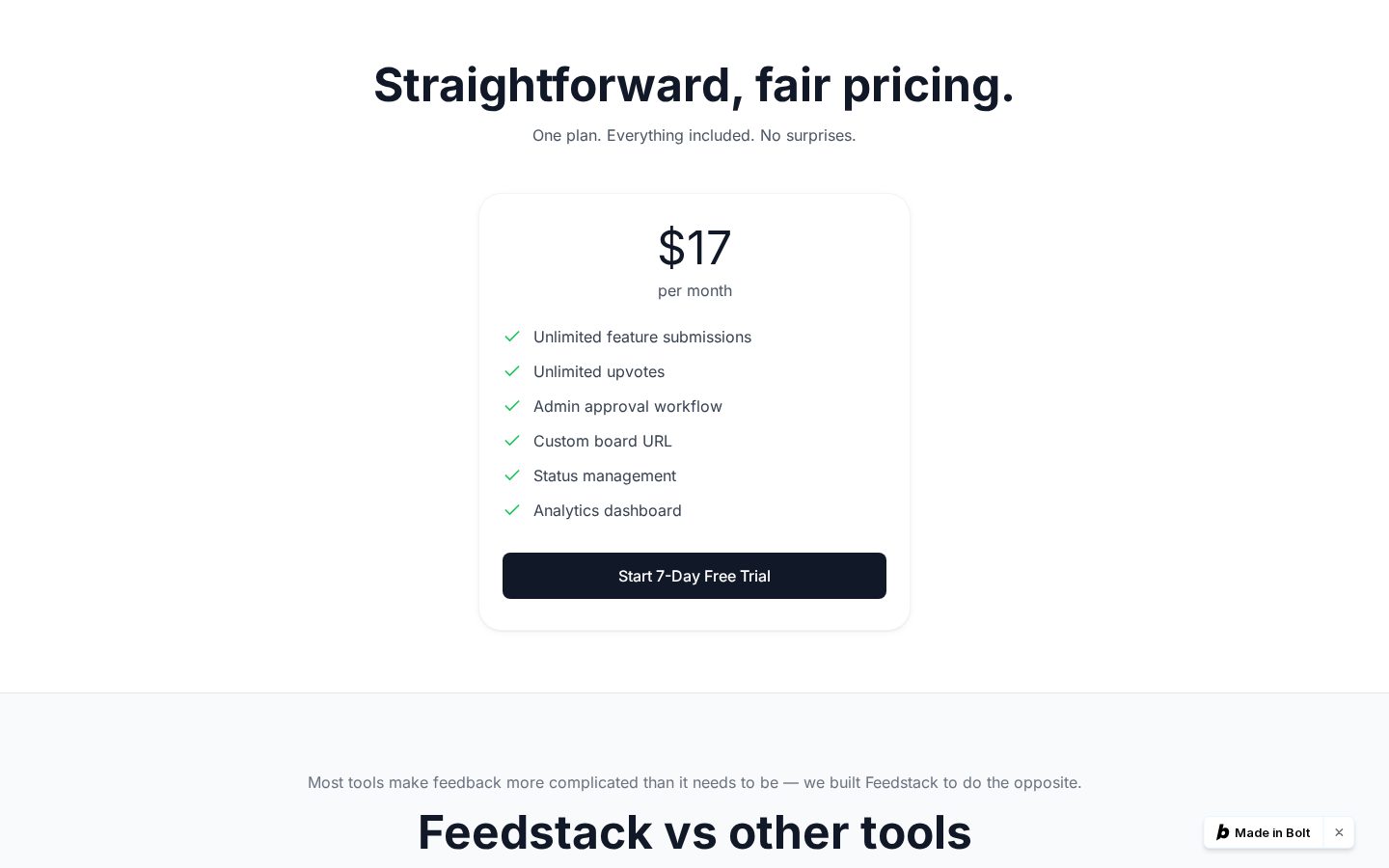 Feedstack Pricing