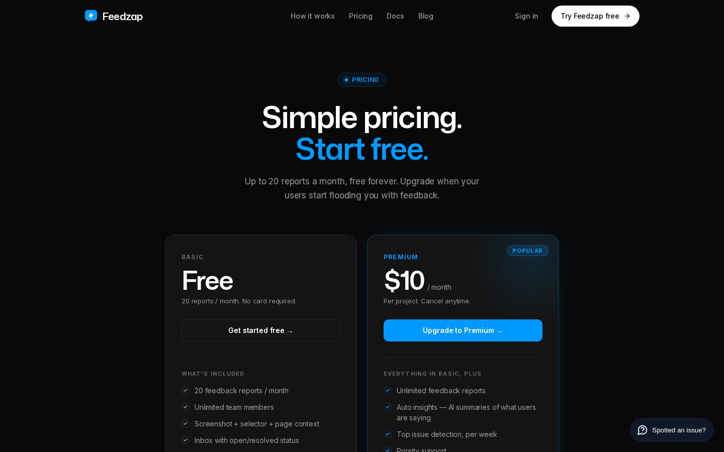 Feedzap Pricing