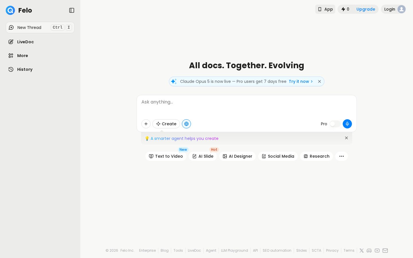 Felo Homepage