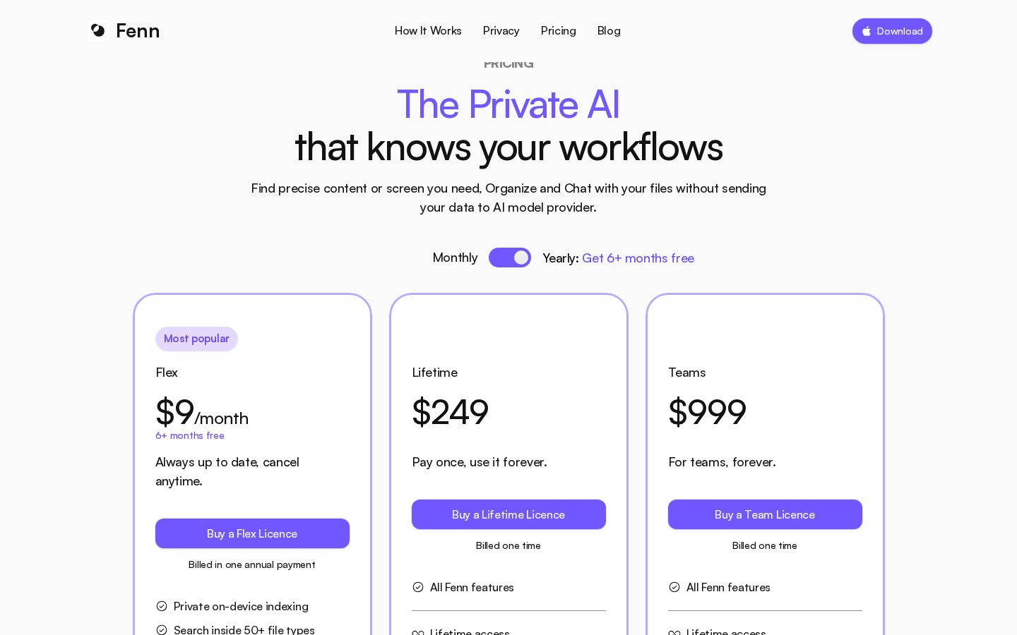 Fenn Pricing