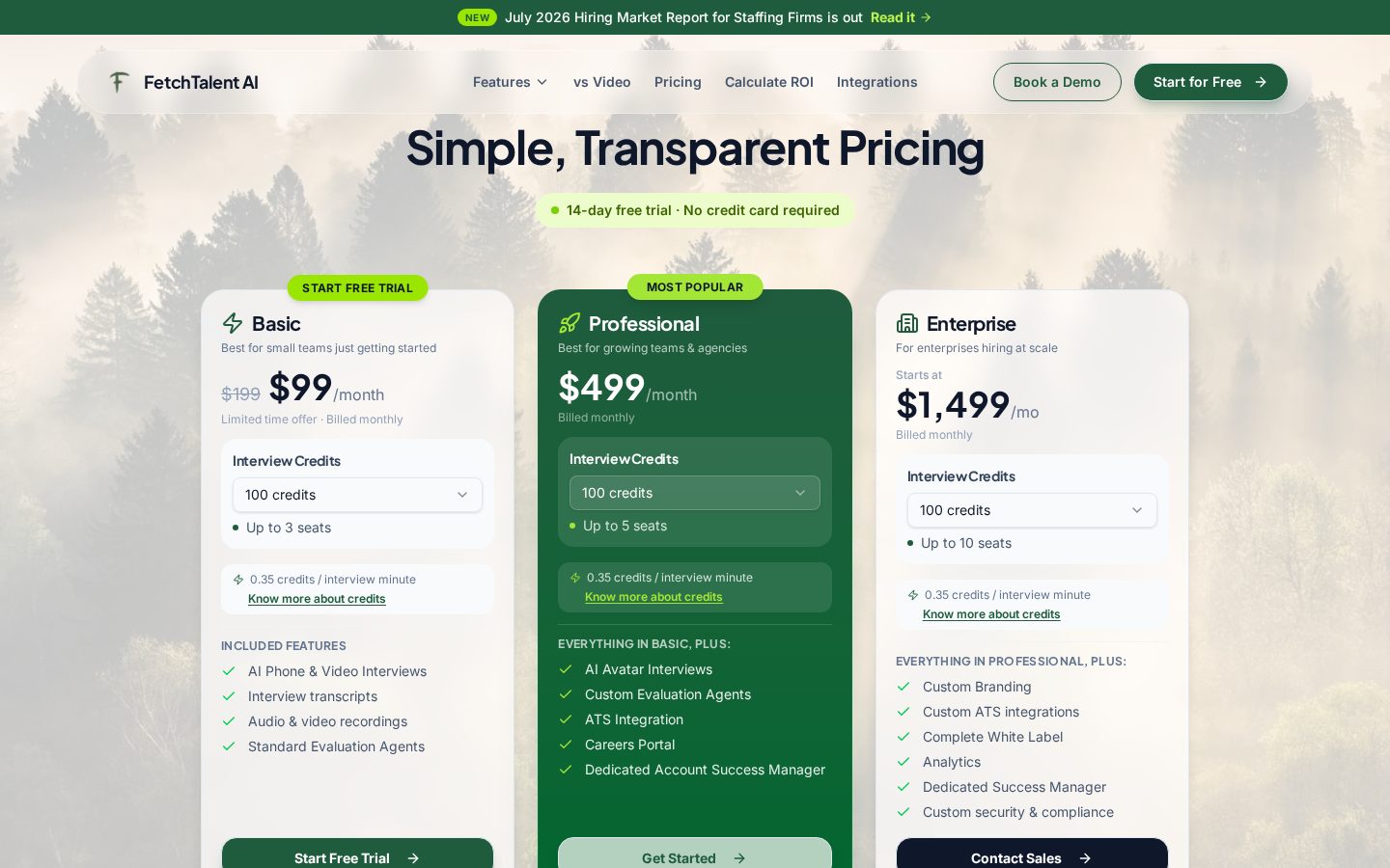 Fetchtalent Pricing