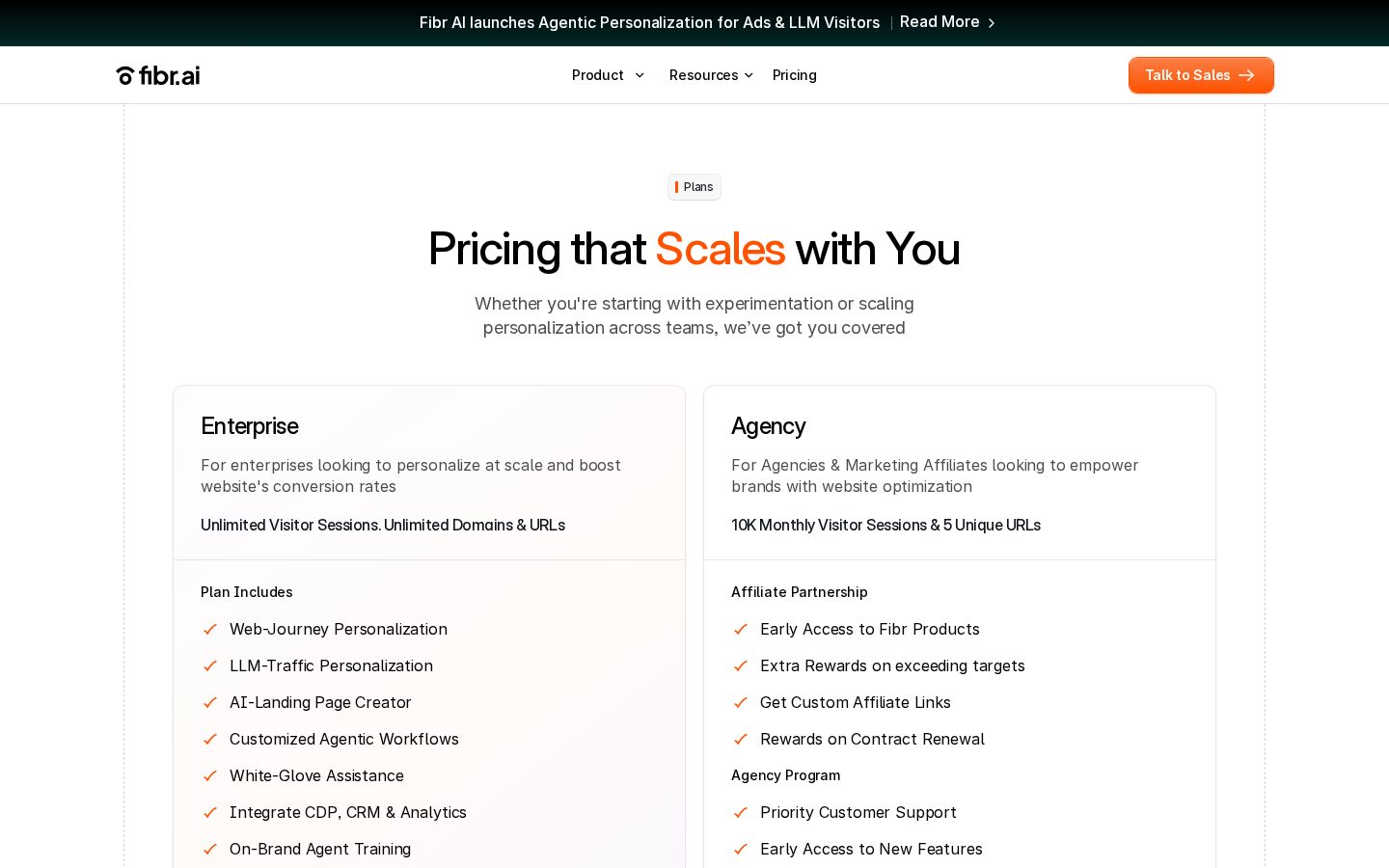 Fibr AI Pricing