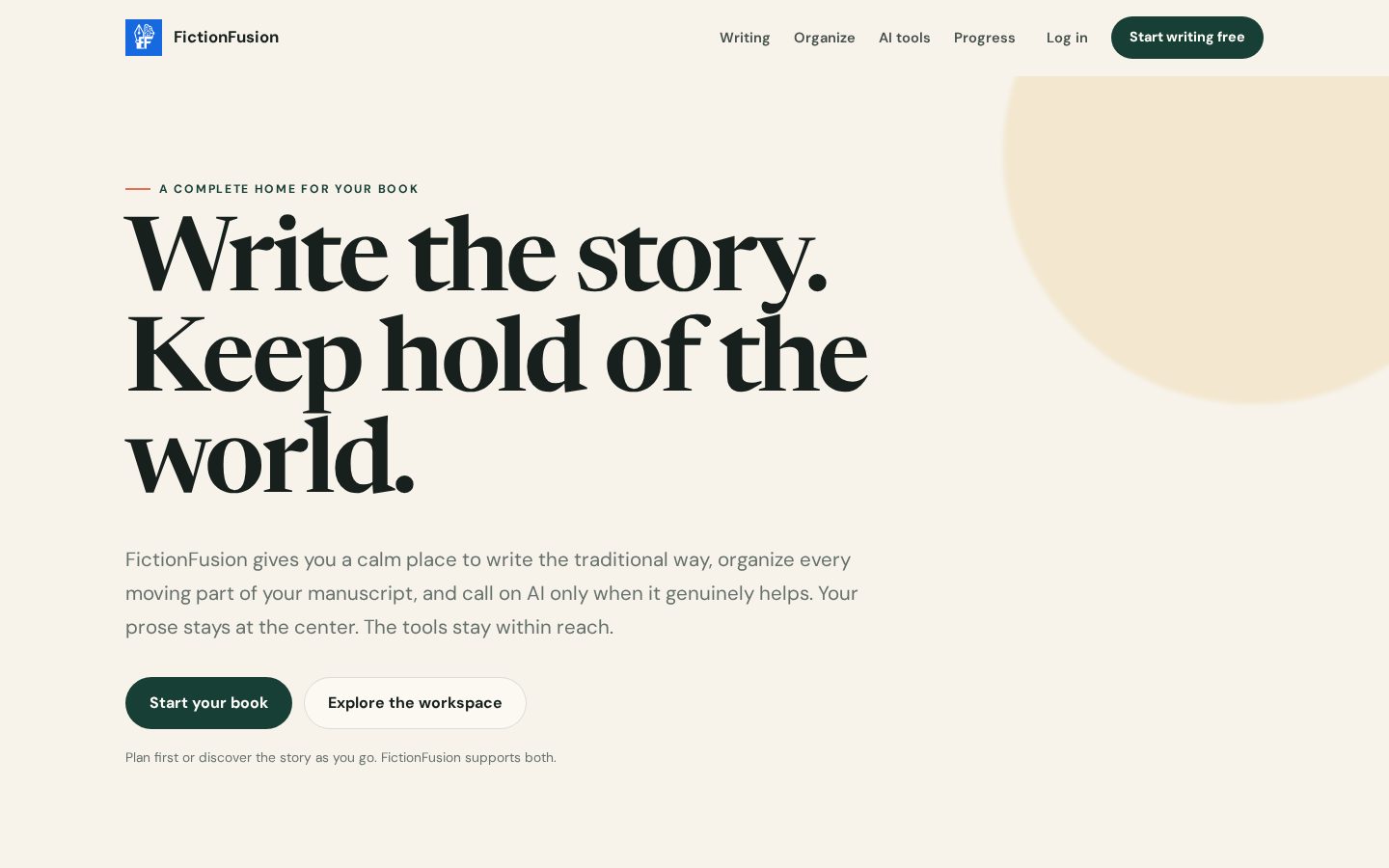 FictionFusion Homepage