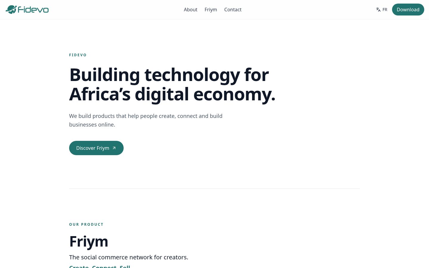 Fidevo Homepage