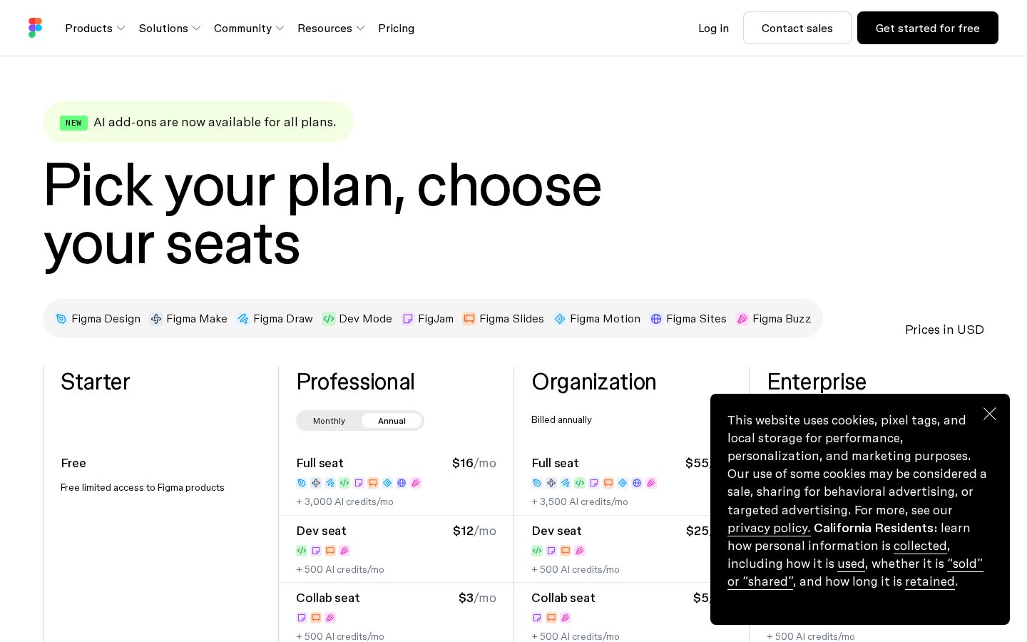 Figma for Agents Pricing