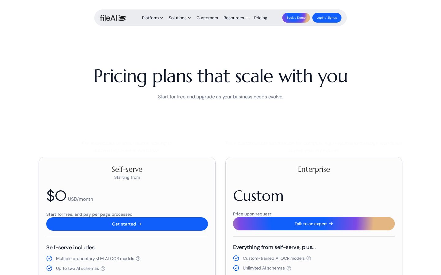 fileAI MCP Pricing