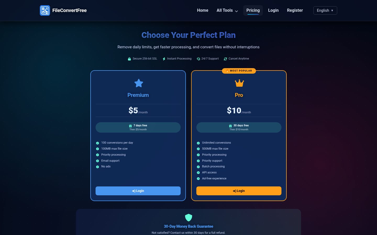 FileConvertFree Pricing