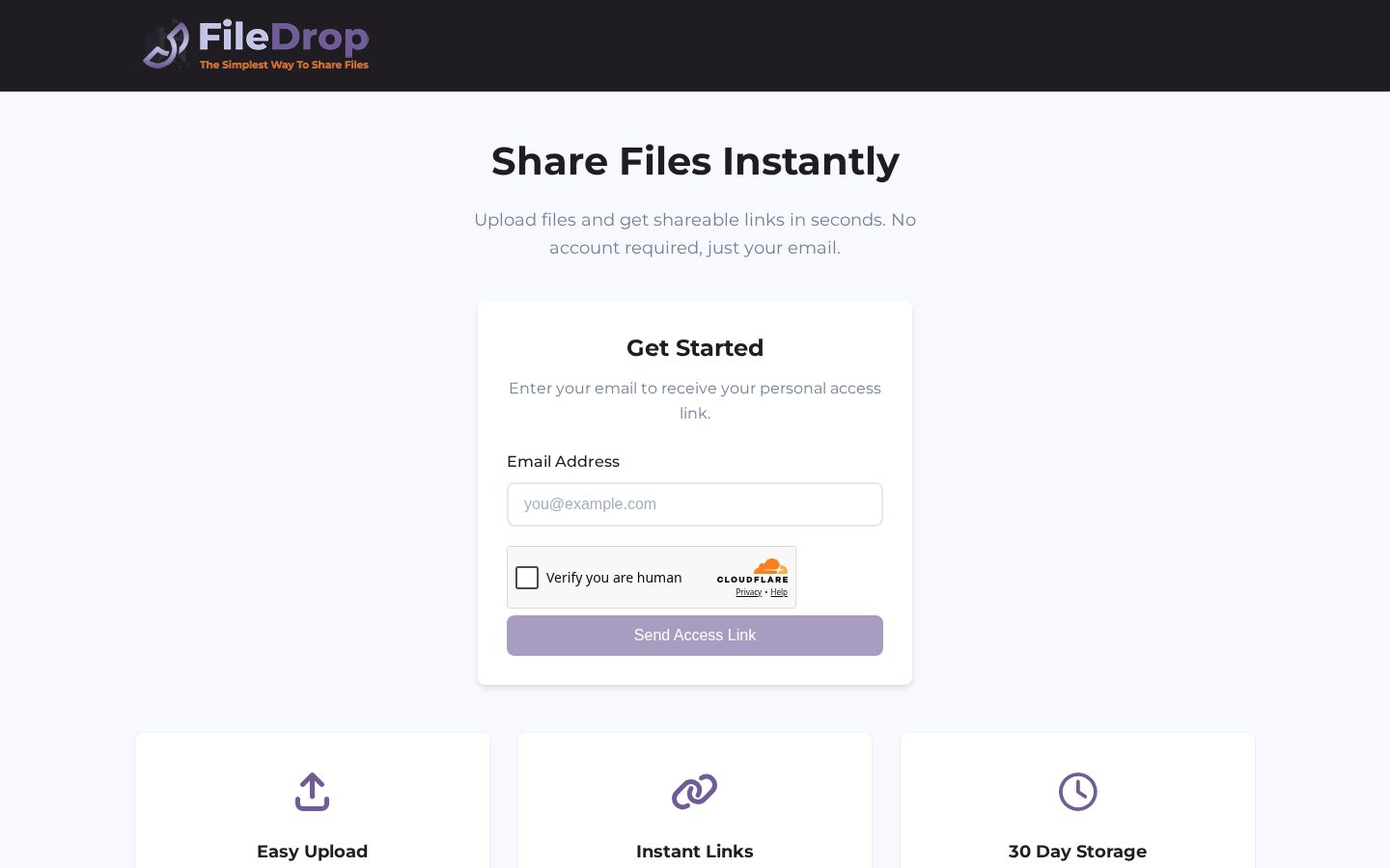 FileDrop Homepage
