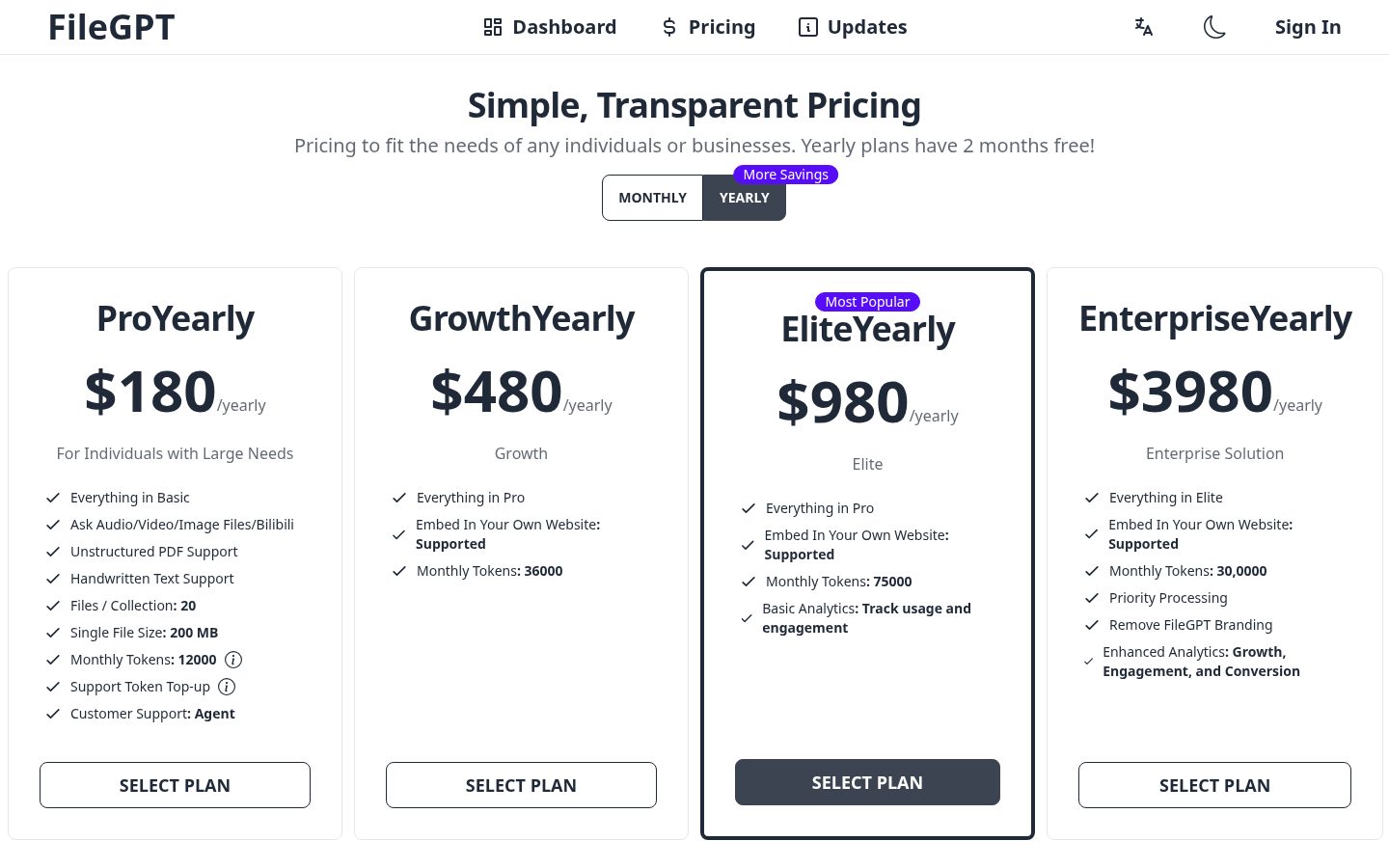 FileGPT Pricing