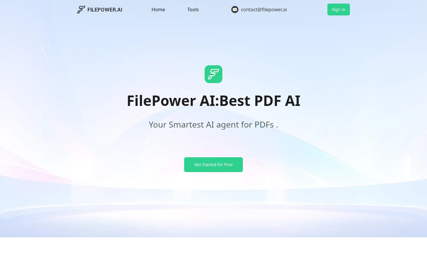 FilePower AI Homepage