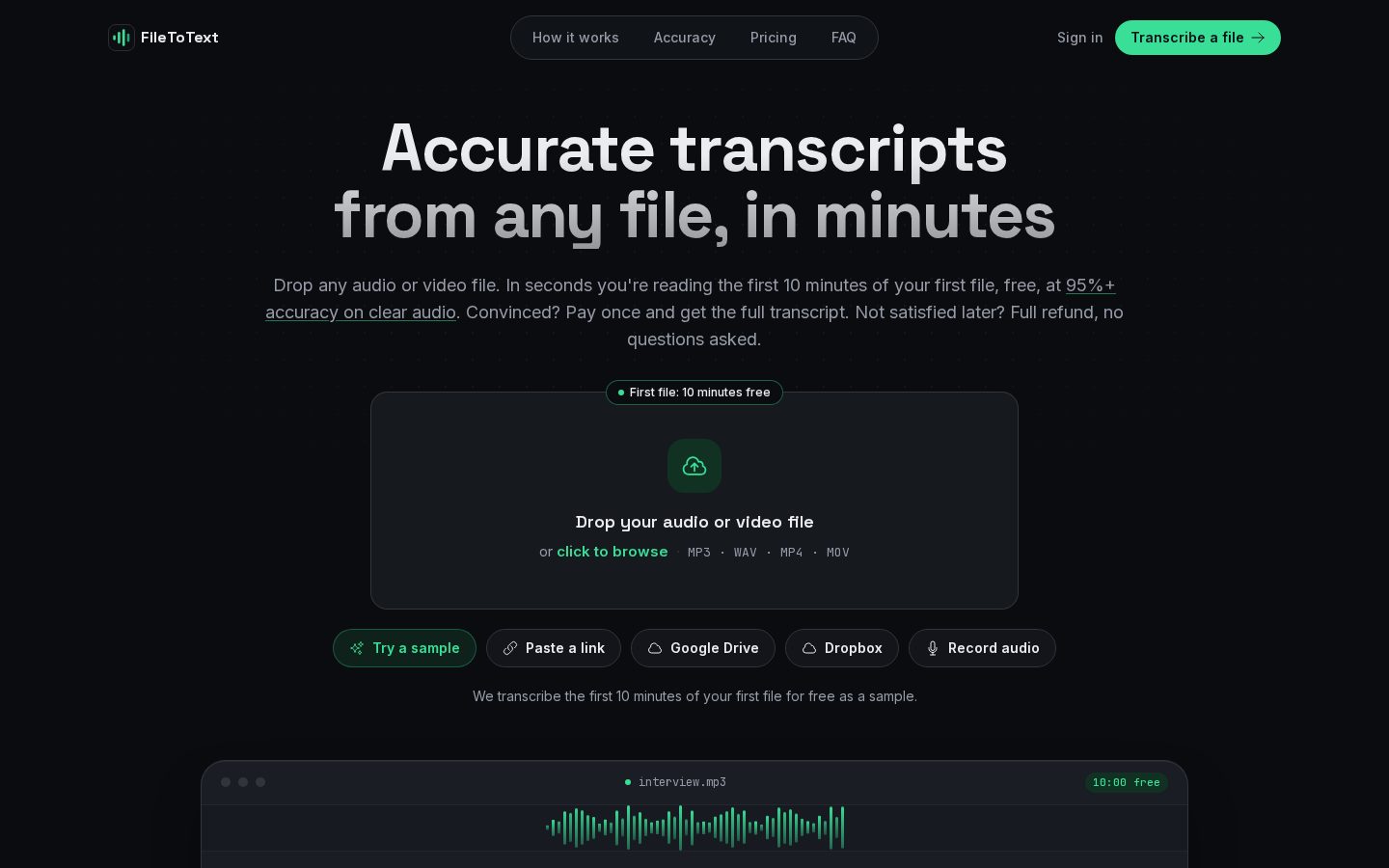 FileToText Homepage