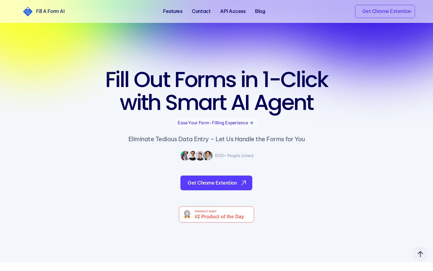 Fill A Form AI Homepage