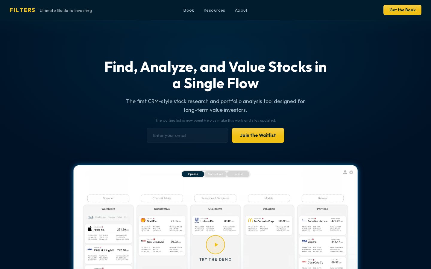 Filters Homepage