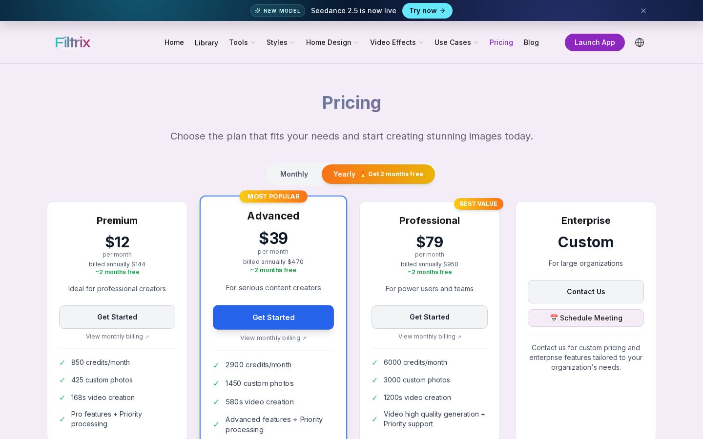 Filtrix AI Pricing