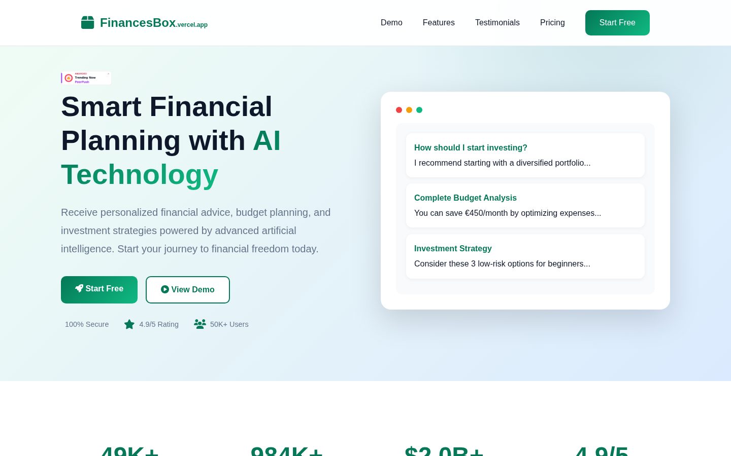 FinancesBox Homepage