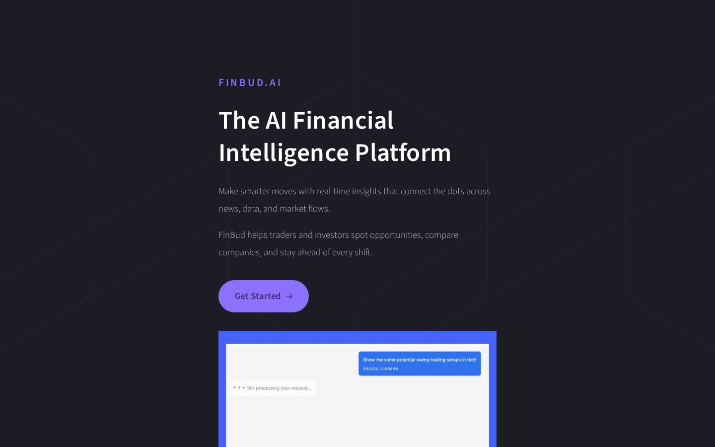 FinBud.ai Homepage