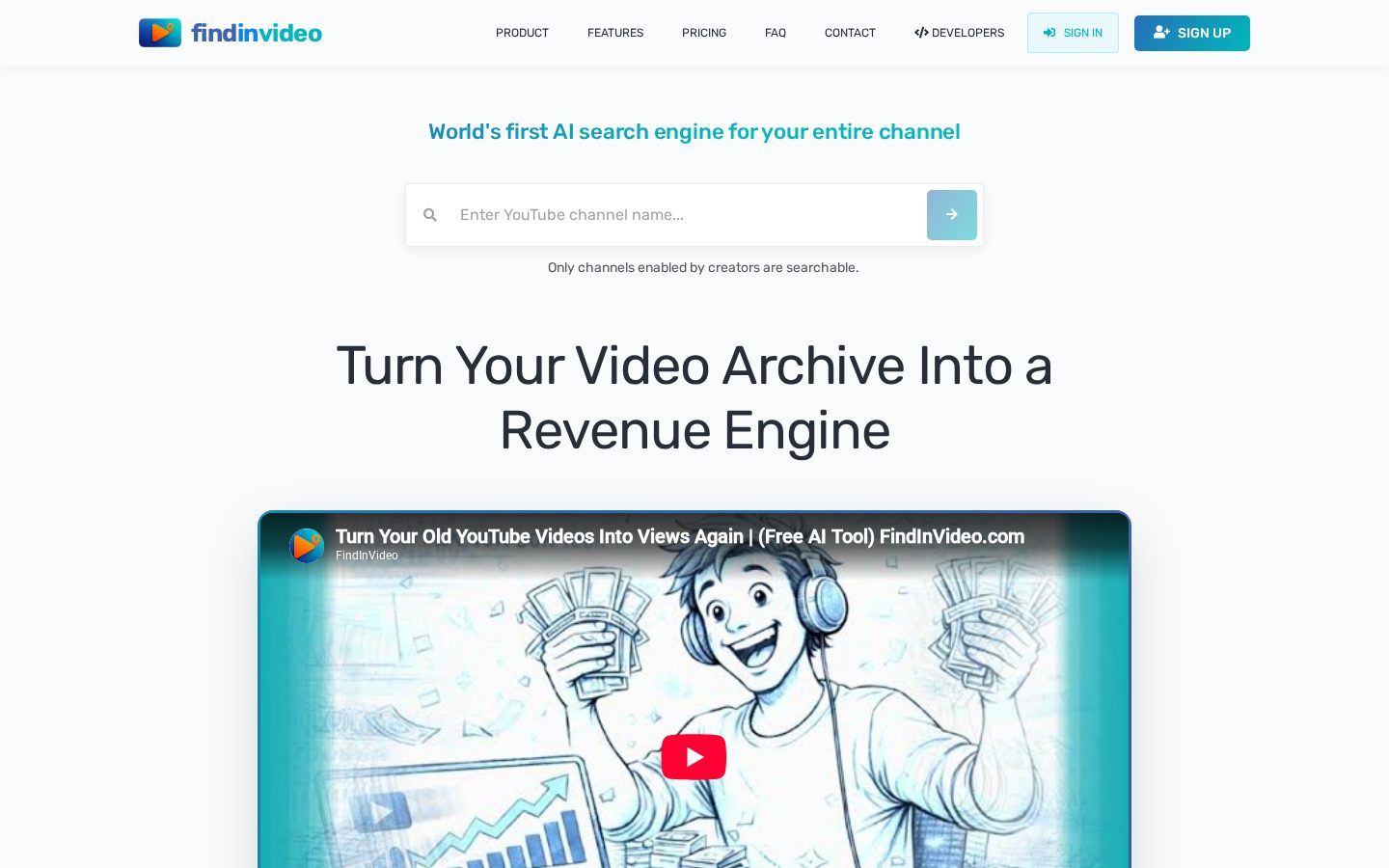 FindInVideo Homepage