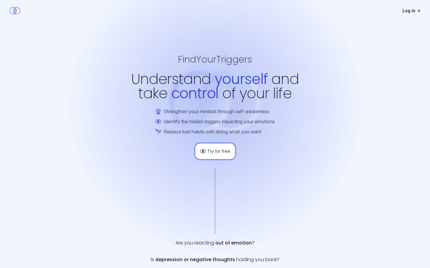 FindYourTriggers Homepage