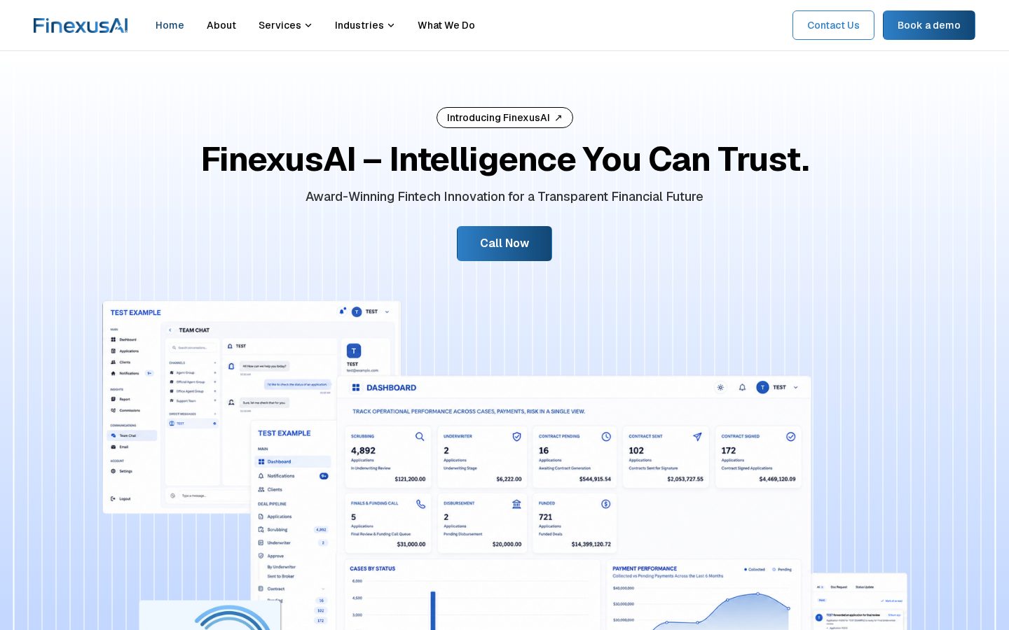 FinexusAI Homepage