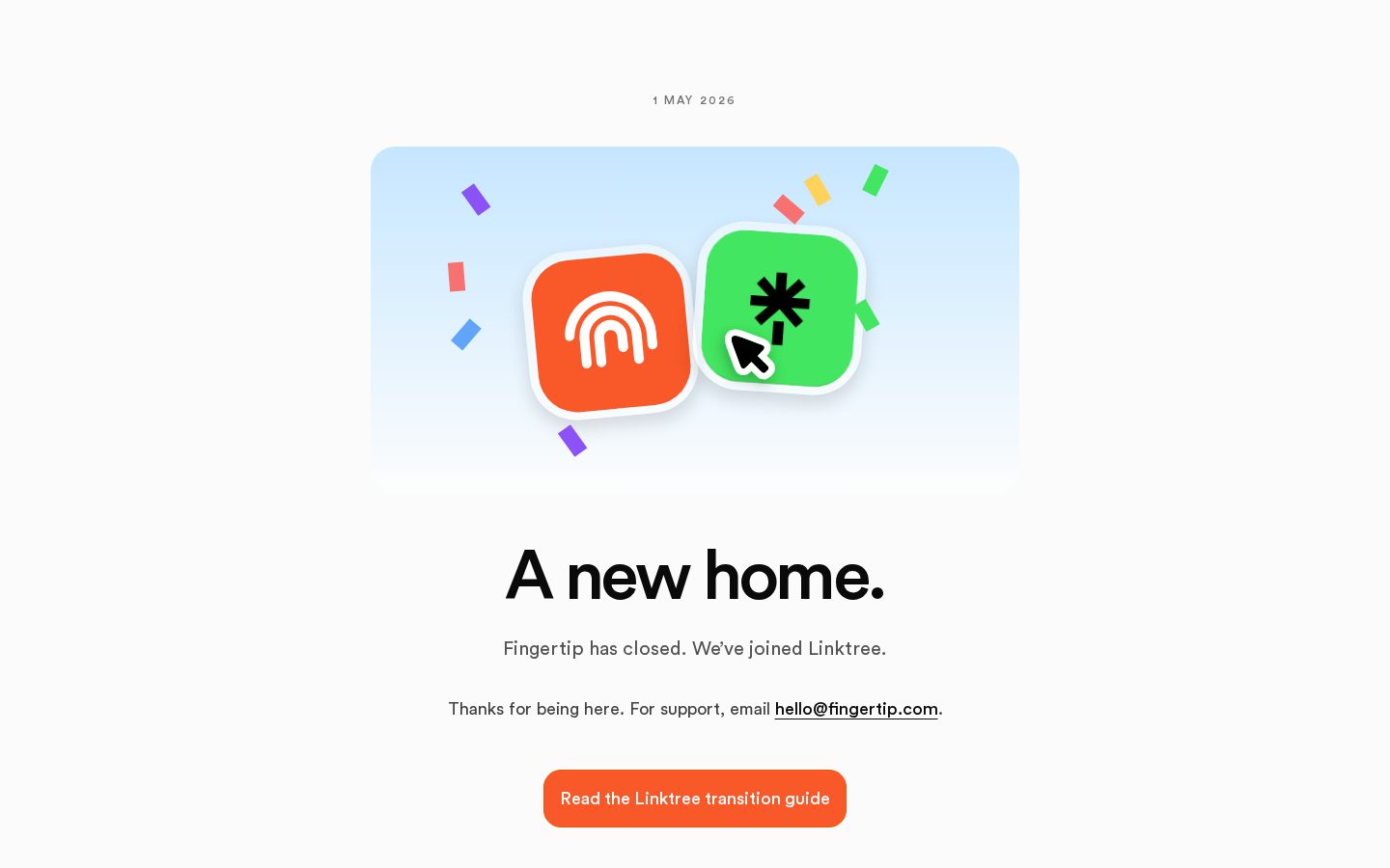 Fingertip Homepage