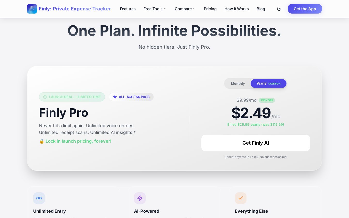 Finly Pricing