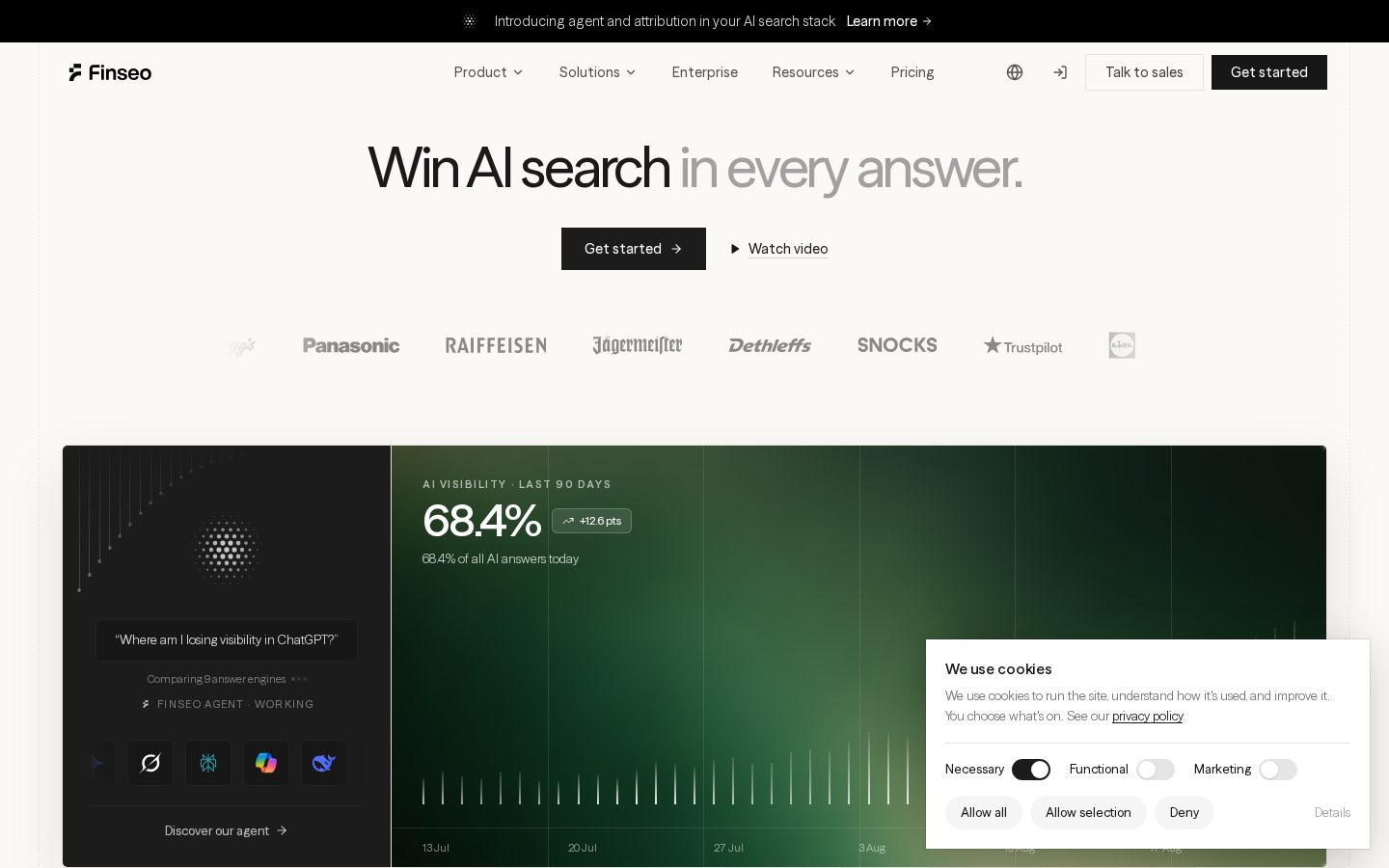 Finseo.ai Homepage