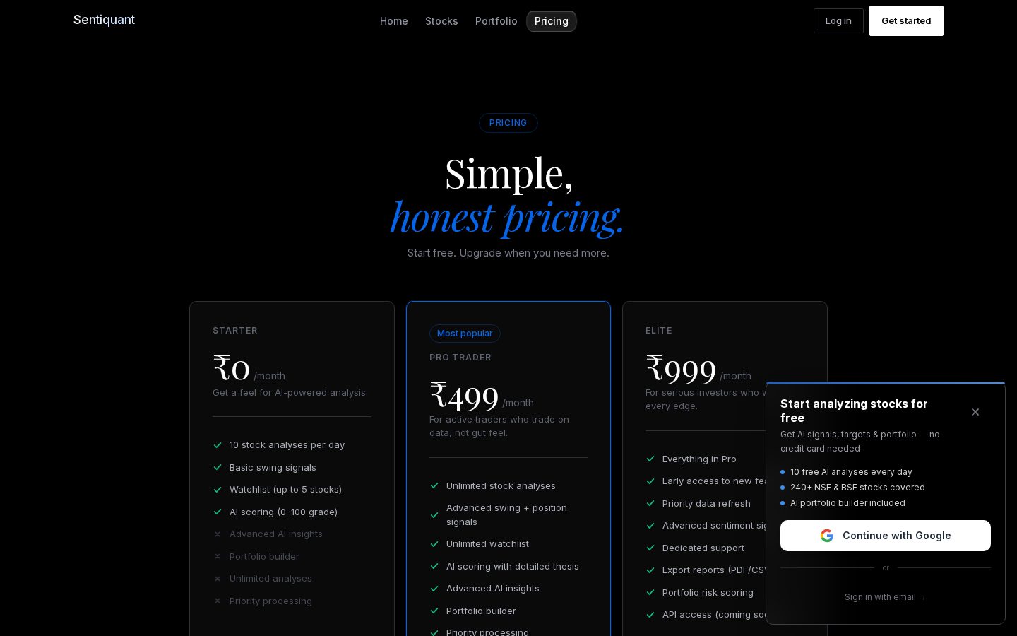 FinTrade Pricing