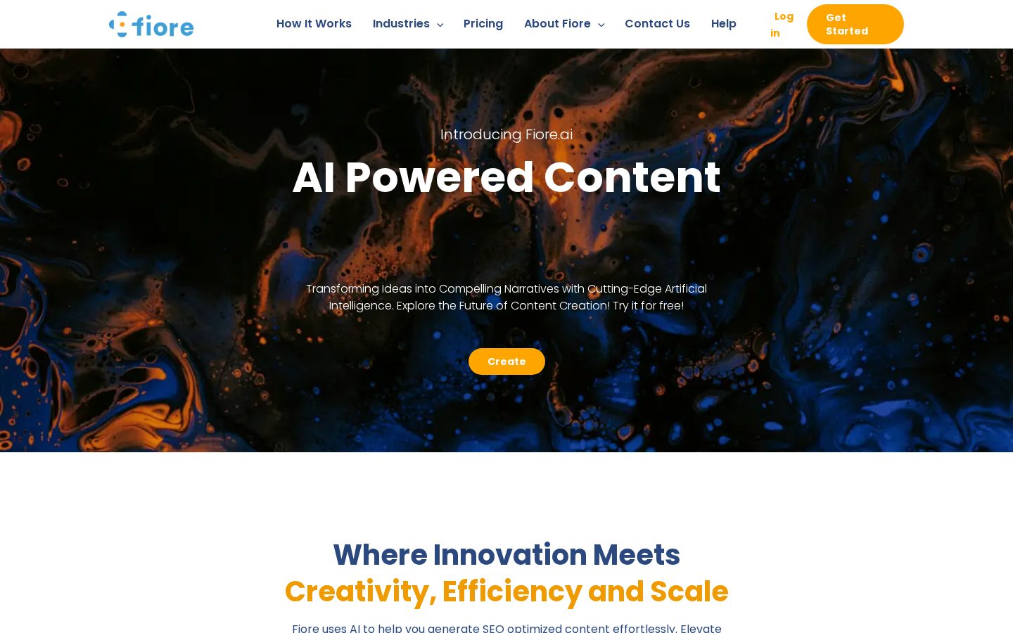 Fiore.AI Homepage