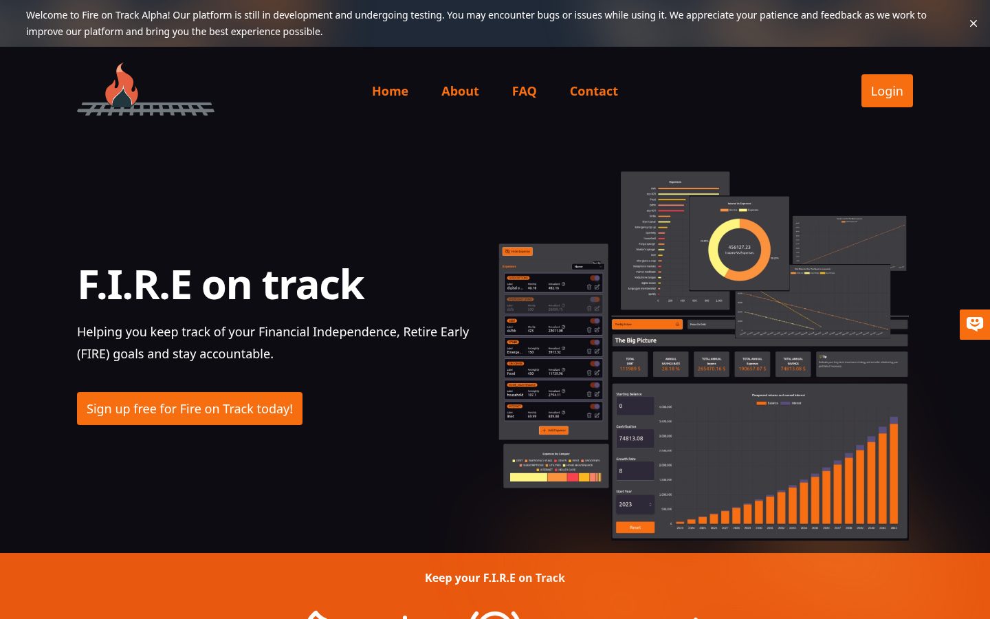 F.I.R.E On Track Homepage