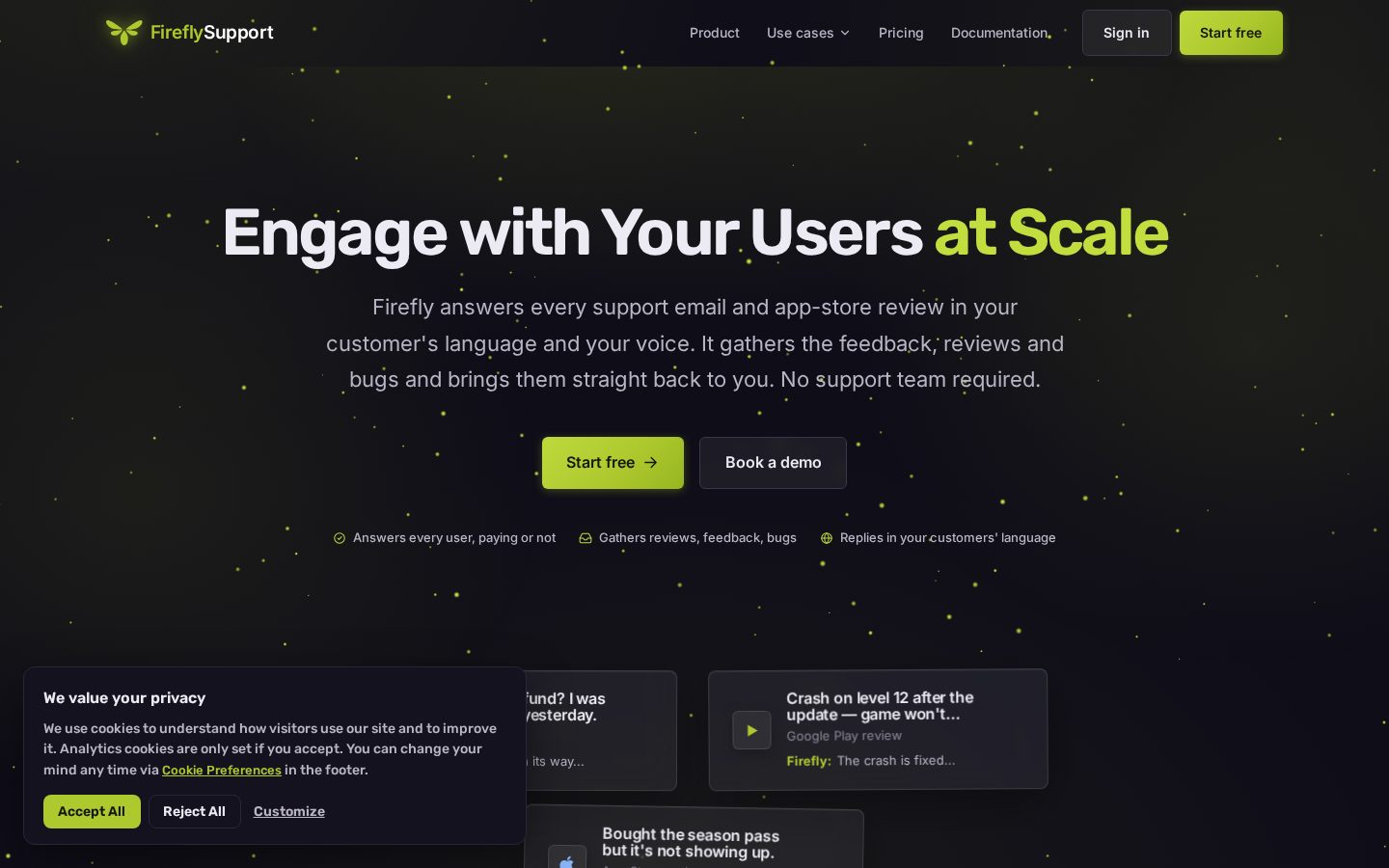Firefly Support Homepage