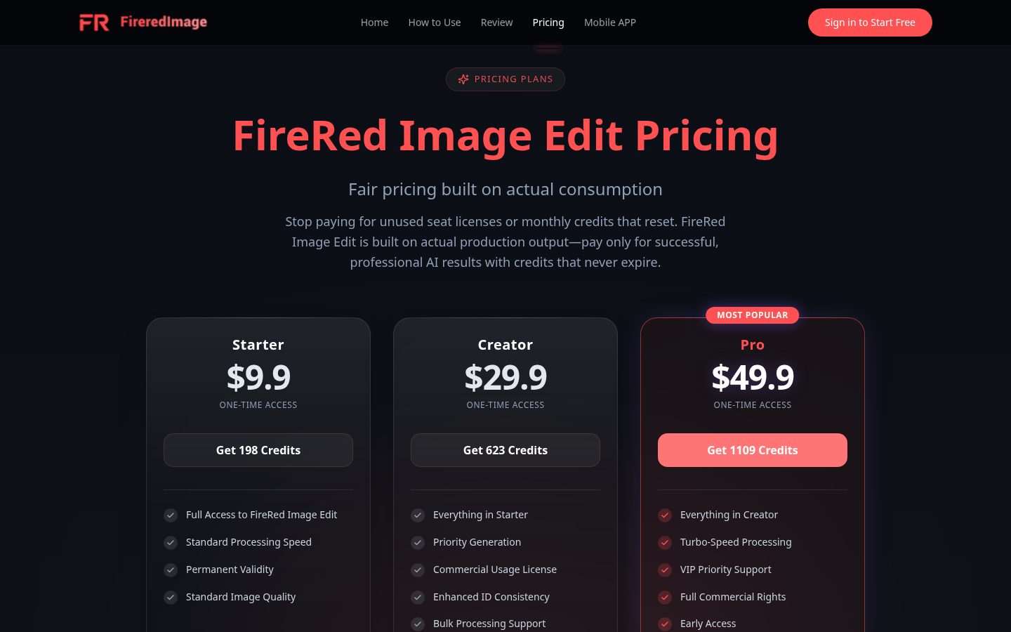 Firered Image Edit Pricing